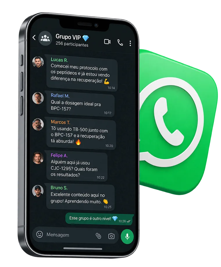 Grupo exclusivo de quem usa o Meu Peptídeo